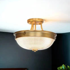 Deckenleuchte ALVER Ø32cm in Messing Design Lampe