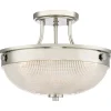Deckenleuchte ALVER Ø32cm Nickel 2xE27 Ø33cm Lampe