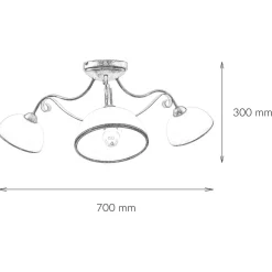 Deckenleuchte ANTICA Ø70cm 3-flmg