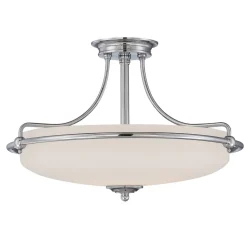 Deckenleuchte ASPERO Chrom Ø53cm Jugendstil Lampe