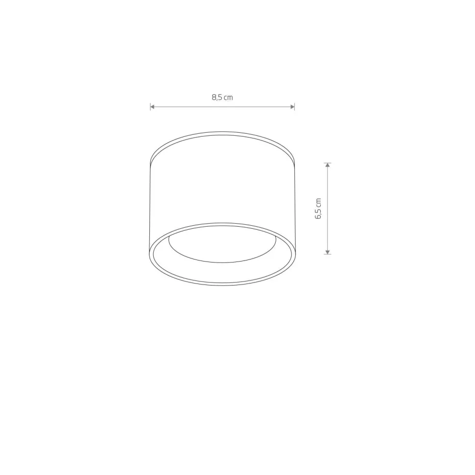 Deckenleuchte Bad Weiß IP54 GX53 Ø 8,5 cm Aluminium klein