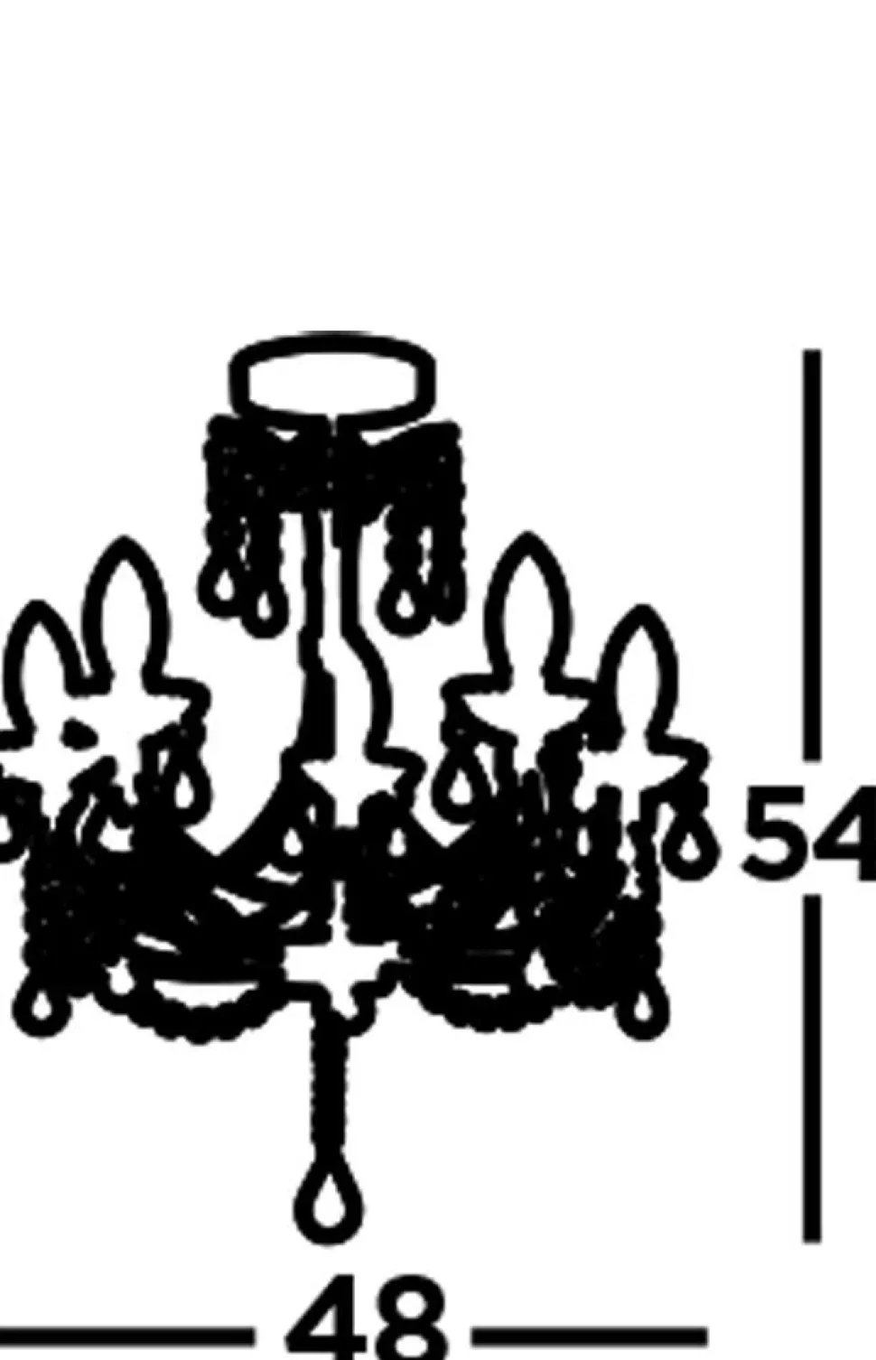 Deckenleuchte Badezimmer Ø 48 cm Kristall Metall IP44