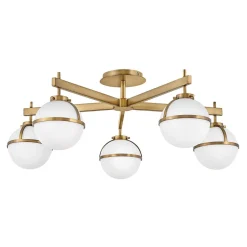 Deckenleuchte Badezimmer IP44 81,3 cm breit Messing Antik Weiß