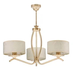 Deckenleuchte DAGNO Shabby Gold Weiß 3-armig Lampe