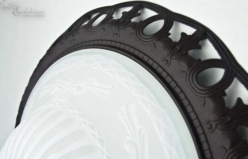 Deckenleuchte E27 Mit Glas Rustikal Weiß