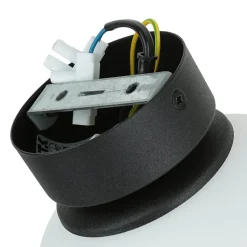 Deckenleuchte E27 Schwarz Weiß Glas Metall Modern