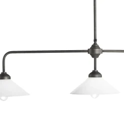 Deckenleuchte 3-flammig B: 114,5 cm Glas Messing E27