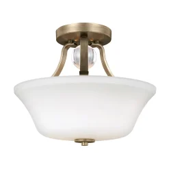 Deckenleuchte FLUIDA in Gold Weiß Ø35cm Flur Lampe