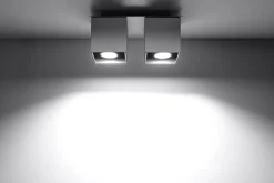 Deckenleuchte GEO in Grau 2-flmg