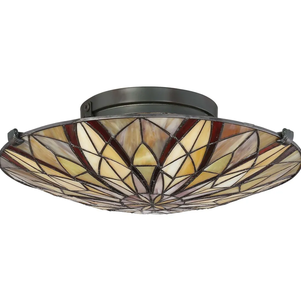 Deckenleuchte Glas Tiffany Stil Ø42cm rund SANSA