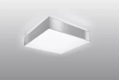 Deckenleuchte Grau blendarm B: 25 cm E27 eckig