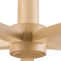 Deckenleuchte Grau Textil Holz 5-fmg Skandinavisch