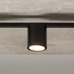 Deckenleuchte GU10 Schwarz Metall 46 cm lang 2-flammig