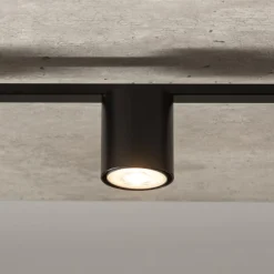 Deckenleuchte GU10 Schwarz Metall 46 cm lang 2-flammig