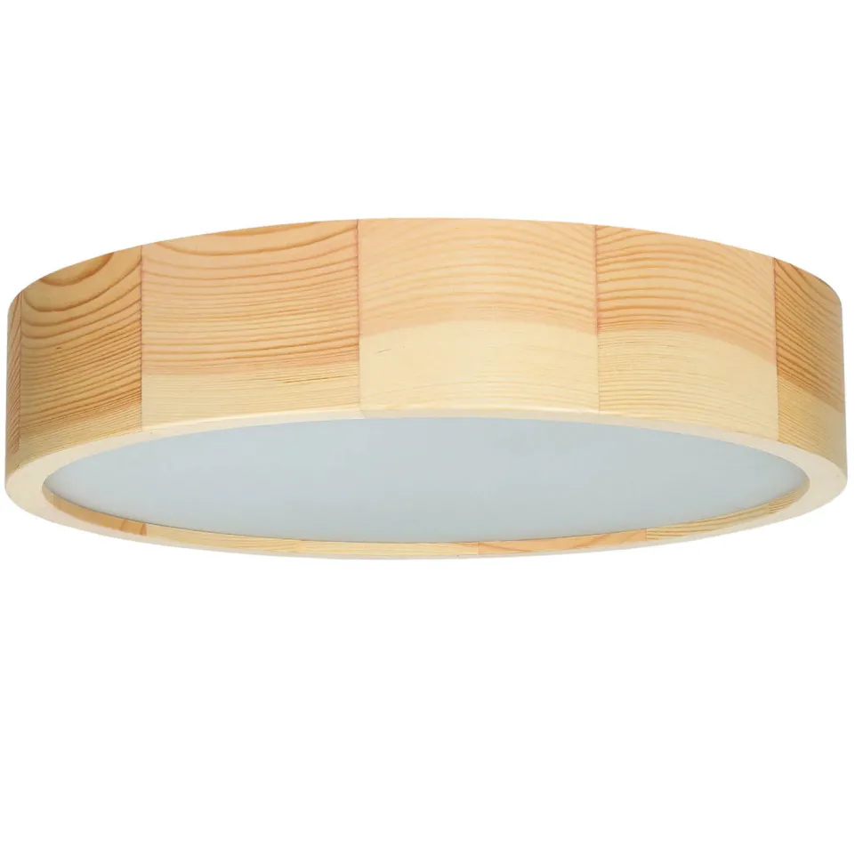 Deckenleuchte Holz Braun rund Wohnzimmer