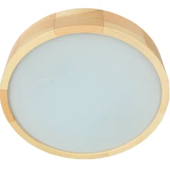 Deckenleuchte Holz Braun rund Wohnzimmer