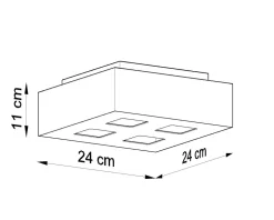 Deckenleuchte HYDRA in Schwarz 4-flmg