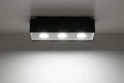 Deckenleuchte HYDRA in Schwarz 3-flmg