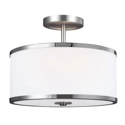 Deckenleuchte ILVY Chrom Weiß Ø32cm Design Lampe