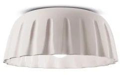 Deckenleuchte Keramik E27 rund D: 40 cm Weiß matt