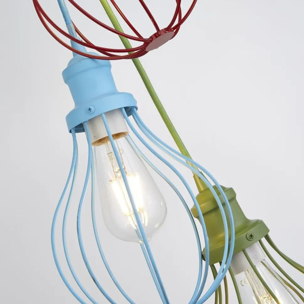 Deckenleuchte Kinderzimmer E27 Rot Blau Grün Metall