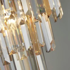 Deckenleuchte Kristall Ø 45 cm Rauchglas Art Déco