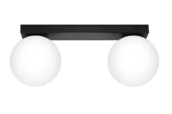 Deckenleuchte Kugel Schirme 2-flammig G9 Glas Metall