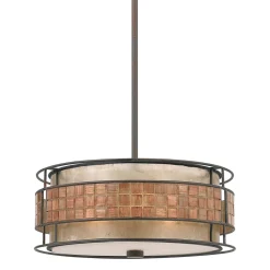 Deckenleuchte LARA Mica Glas 4-flmg bis 1,2m Ø56cm