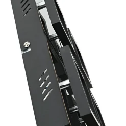 Deckenleuchte LED B: 25 cm Edelstahl in Schwarz Chrom 4200 K