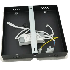 Deckenleuchte LED B: 25 cm Edelstahl in Schwarz Chrom 4200 K