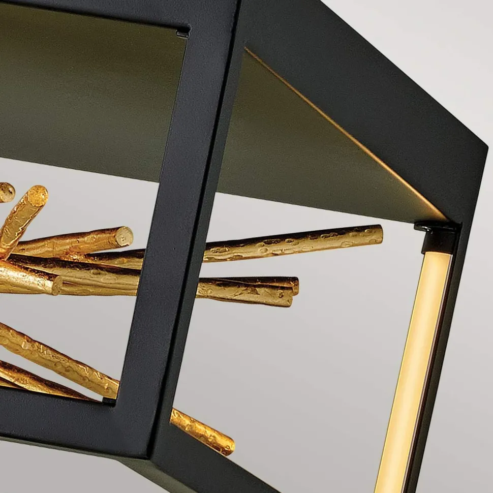 Deckenleuchte LED in Schwarz Gold indirekt Metall VALIA