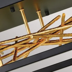 Deckenleuchte LED in Schwarz Gold indirekt Metall VALIA