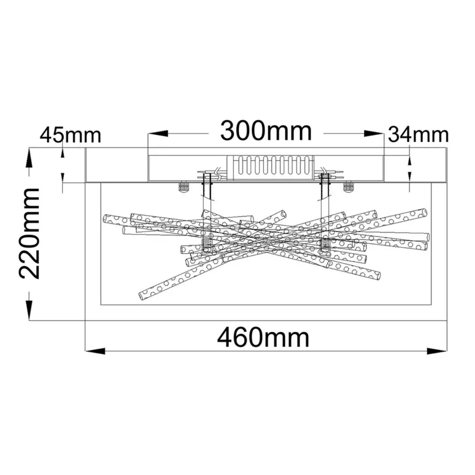 Deckenleuchte LED in Schwarz Gold indirekt Metall VALIA
