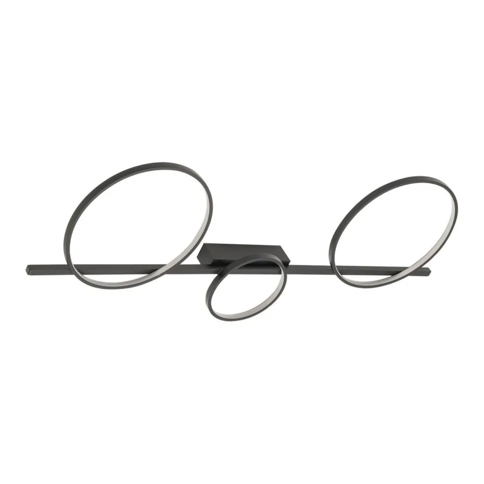 Deckenleuchte LED Schwarz 100 cm lang 3000 K 1100 lm Modern