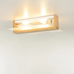 Deckenleuchte LEDA in Echtholz 2-flmg