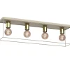 Deckenleuchte Metall Beige Gold L:75 cm E27 Industrial