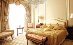 Deckenleuchte Metall D: 50 cm rund in Gold antik E27