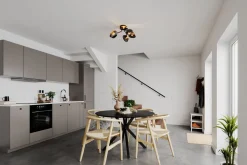 Deckenleuchte Metall Glas 70 cm breit 6x G9 Modern