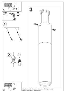 Deckenleuchte Metall Holz H: 30 cm Skandinavisch GU10