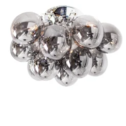 Deckenleuchte Metall Rauchglas B: 30 cm 3-flammig G9