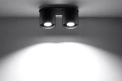 Deckenleuchte RODA in Schwarz 2-flmg