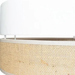 Deckenleuchte rund Ø 45 cm Boho Style 3x E27 Stoff Jute