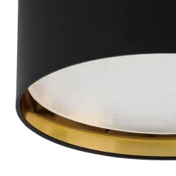 Deckenleuchte rund Ø 45 cm Schwarz Gold blendarm 4x E27