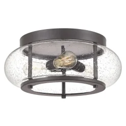 Deckenleuchte rund Ø41cm Industrial Glas Metall FELI