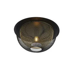 Deckenleuchte Schwarz Gold rund Ø 40 cm E27 Metall