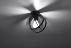 Deckenleuchte Schwarz Kugel Ø 16 cm klein E27 Modern