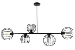 Deckenleuchte Schwarz Retro Design E27 Metall