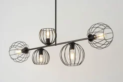 Deckenleuchte Schwarz Retro Design E27 Metall