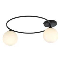 Deckenleuchte Schwarz Weiß E14 Ø 47 cm blendarm