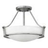 Deckenleuchte SOMBRA Nickel Ø41cm Lampe Wohnzimmer